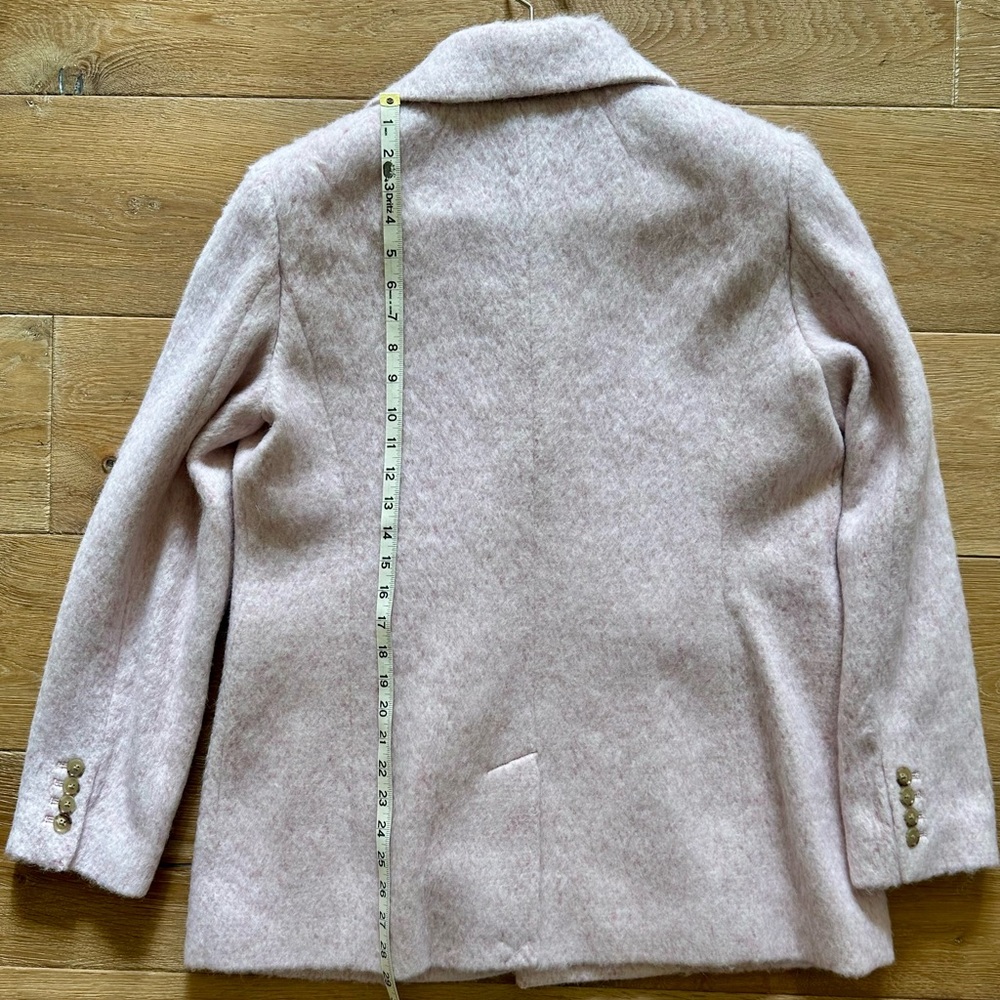 J. Crew Italian Wool Light Pink Pea Coat - Picture 11 of 15